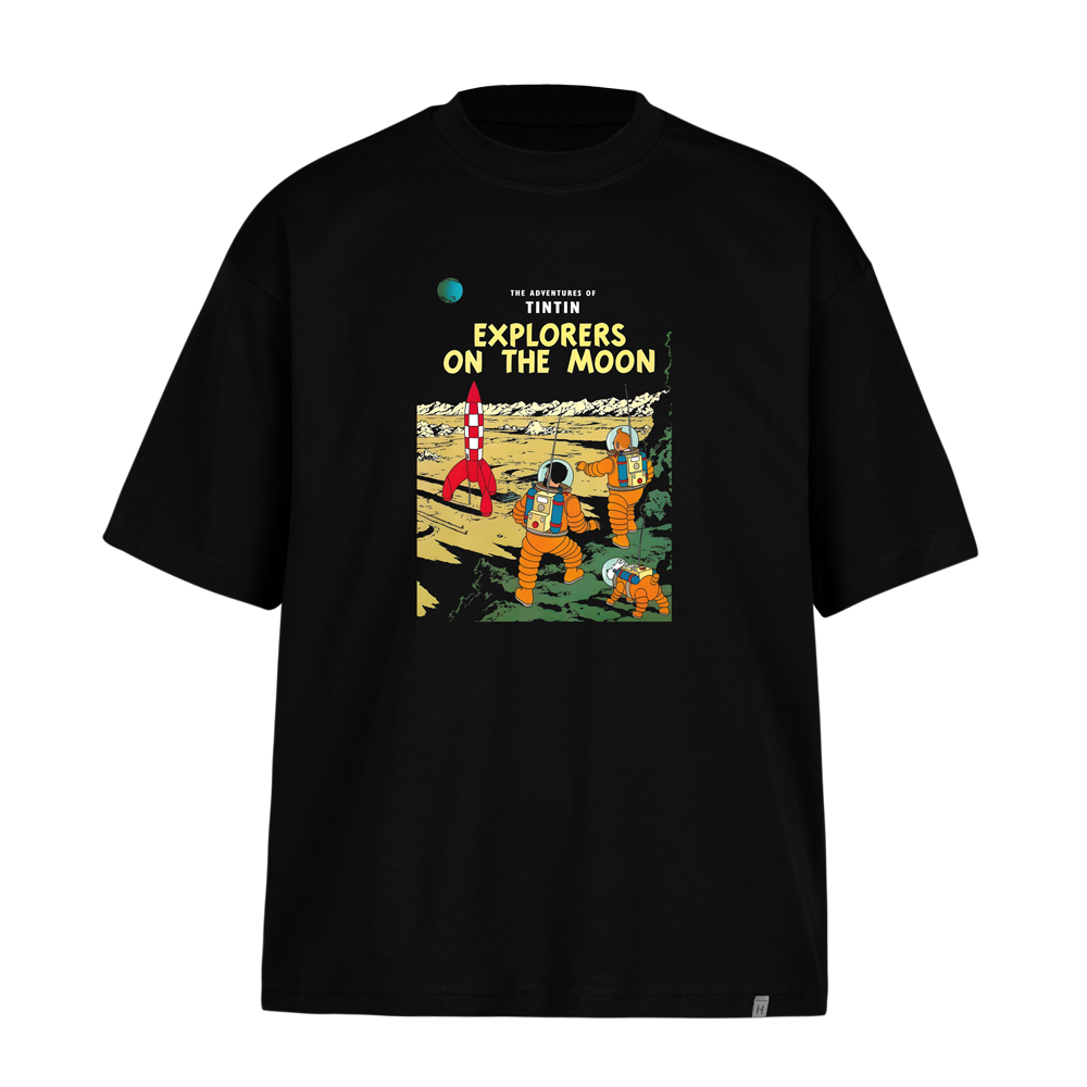 1 تیشرت باکسی تن تن فضانورد - تصویر 1