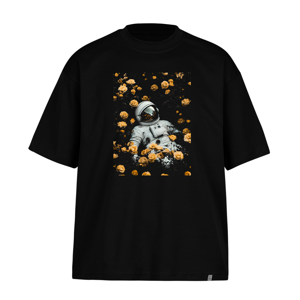 تیشرت-باکسی-فضانورد-و-گل (2) تیشرت باکسی فضانورد و گل - تصویر 1